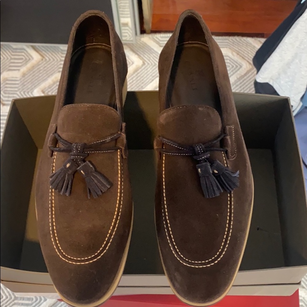 New Men’s Canali Brown Suede Driver Size 8